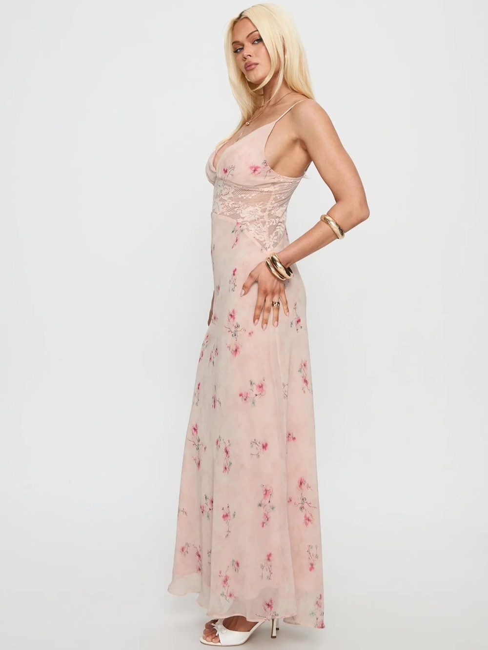 Pink Floral Lace Maxi Dress💘 - Picture 3 of 5